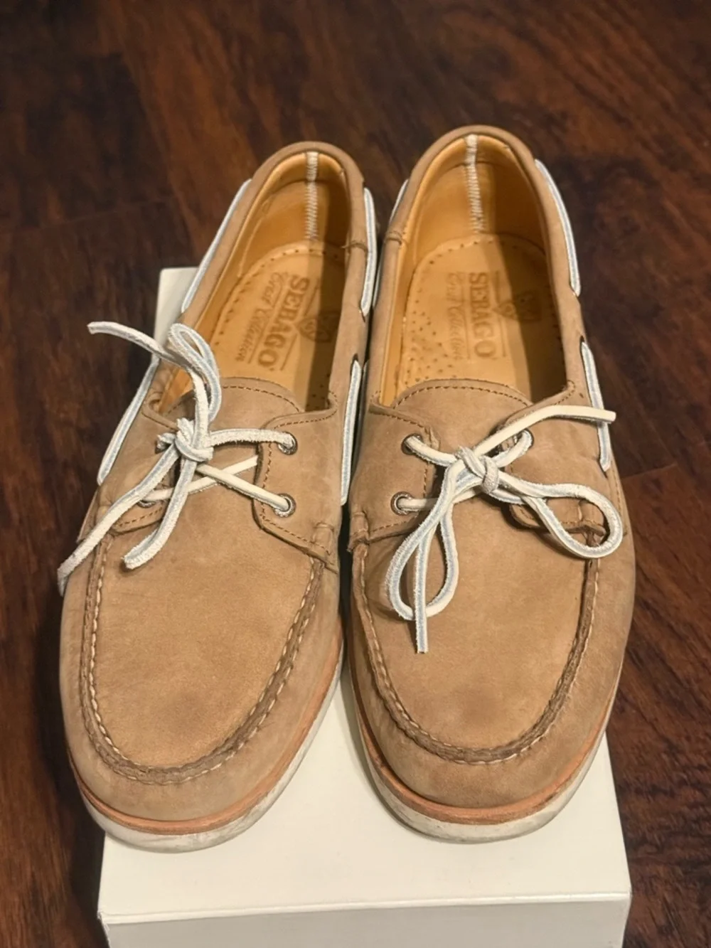 Sebago Men's Light Brown Suede Boat Shoes